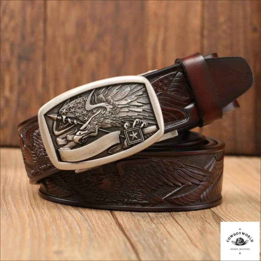 Ceinture Homme Gravée Cowboy - Cowboy World