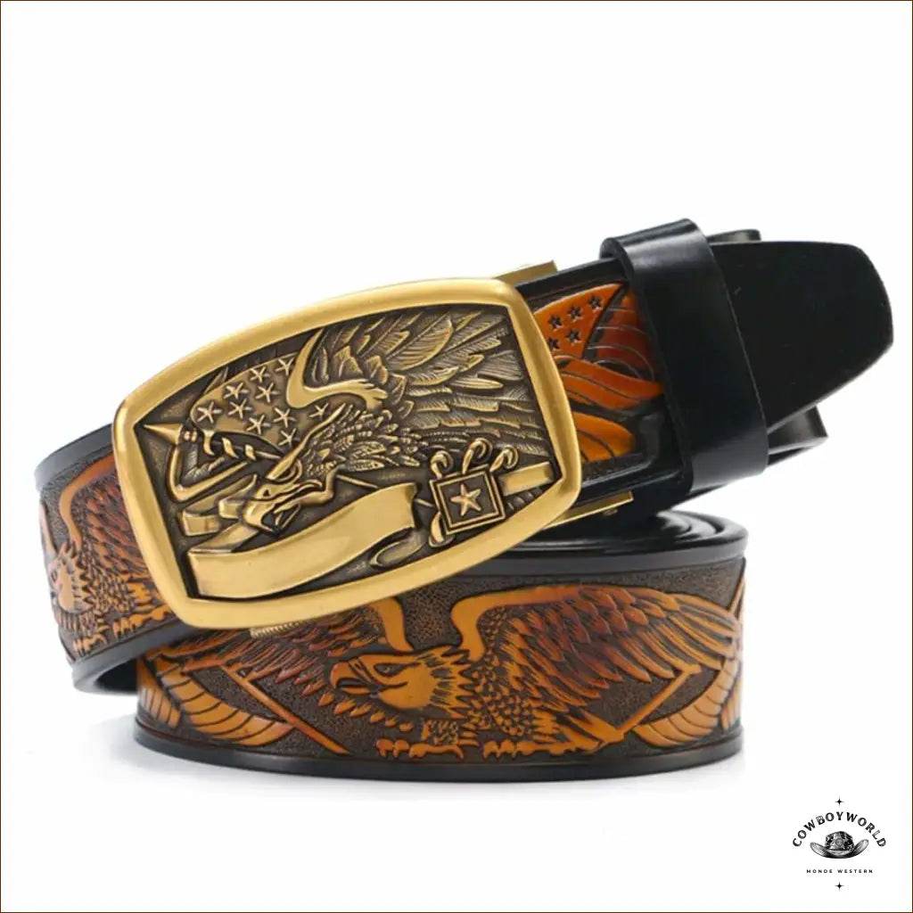 Ceinture Homme Gravée Cowboy - Cowboy World