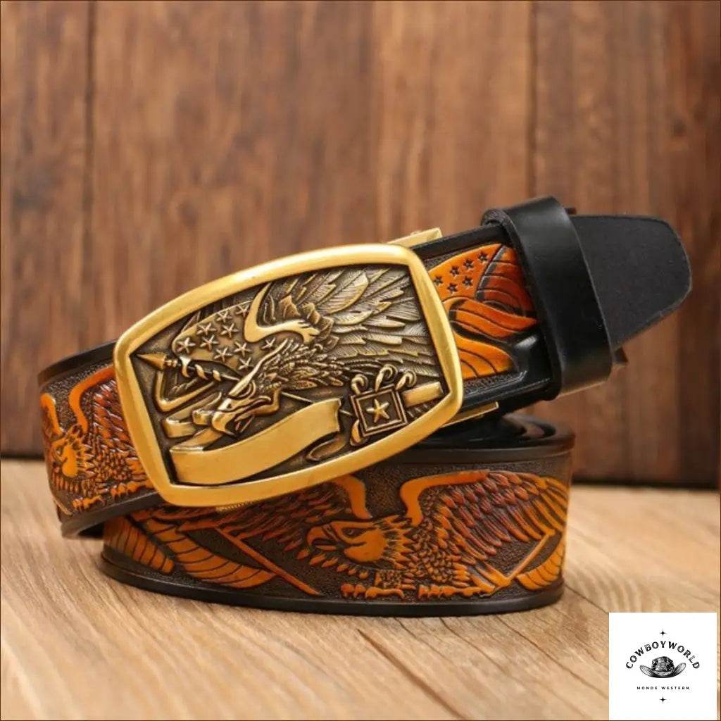 Ceinture Homme Gravée Cowboy - Cowboy World