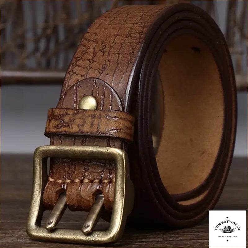 Ceinture Large Cowboy Cuir - Cowboy World