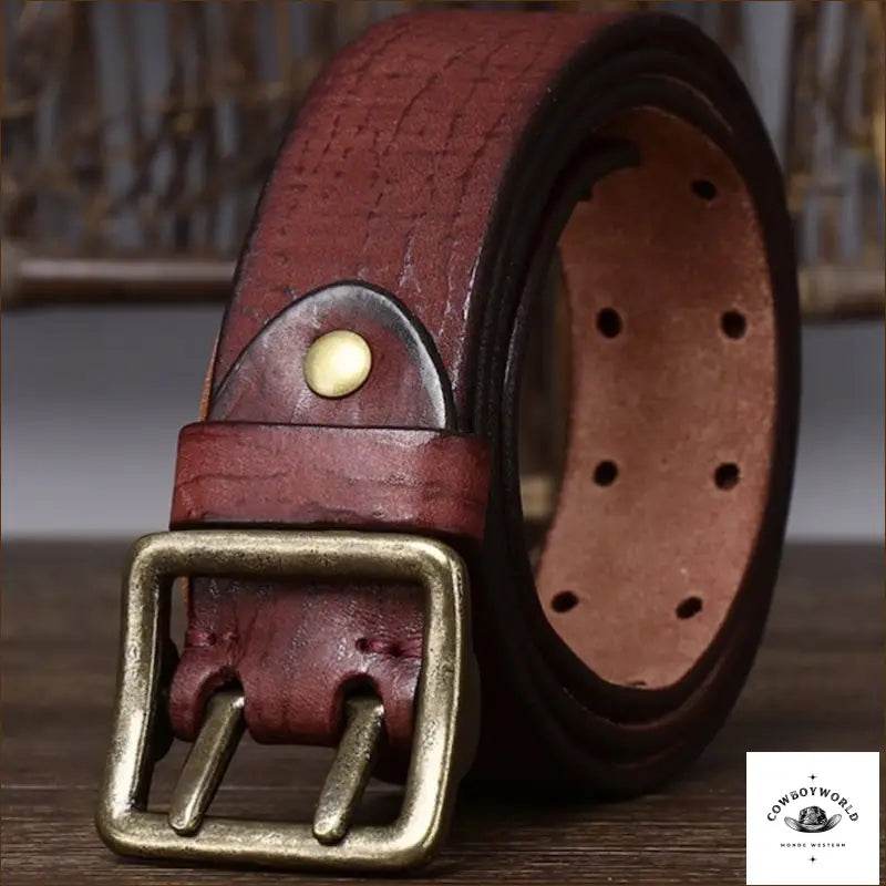Ceinture Large Cowboy Cuir - Cowboy World