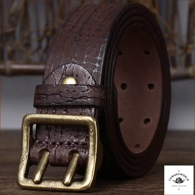 Ceinture Large Cowboy Cuir - Cowboy World