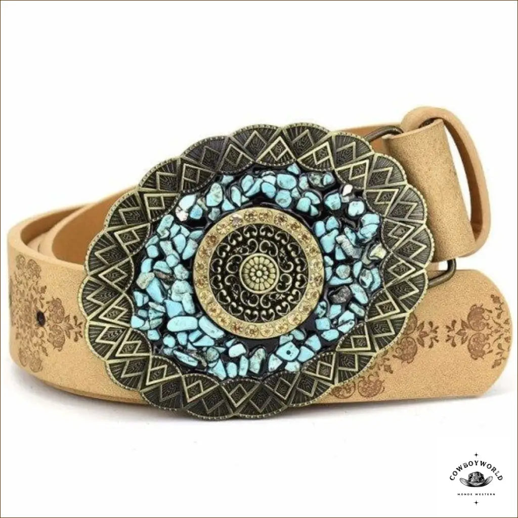 Ceinture Style Western Femme Flower