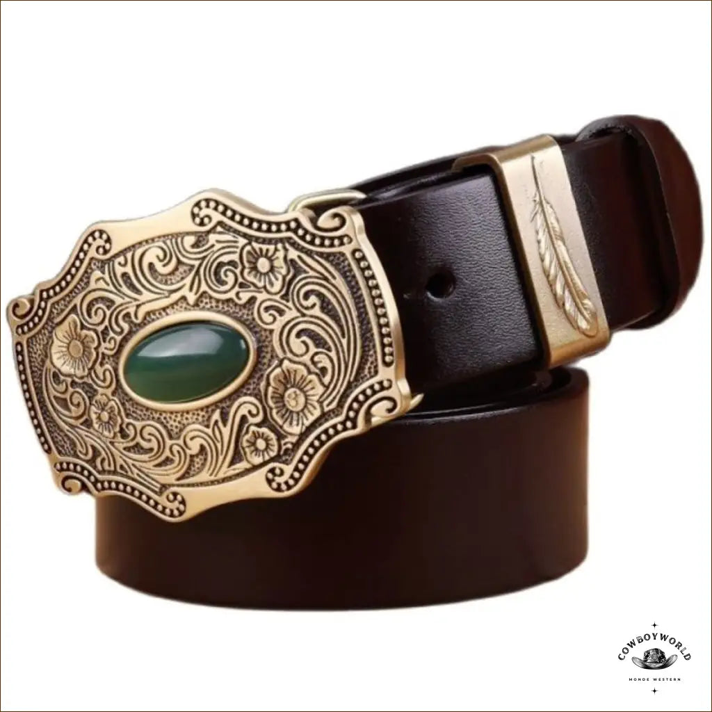 Ceinture Style Western Marron Femme