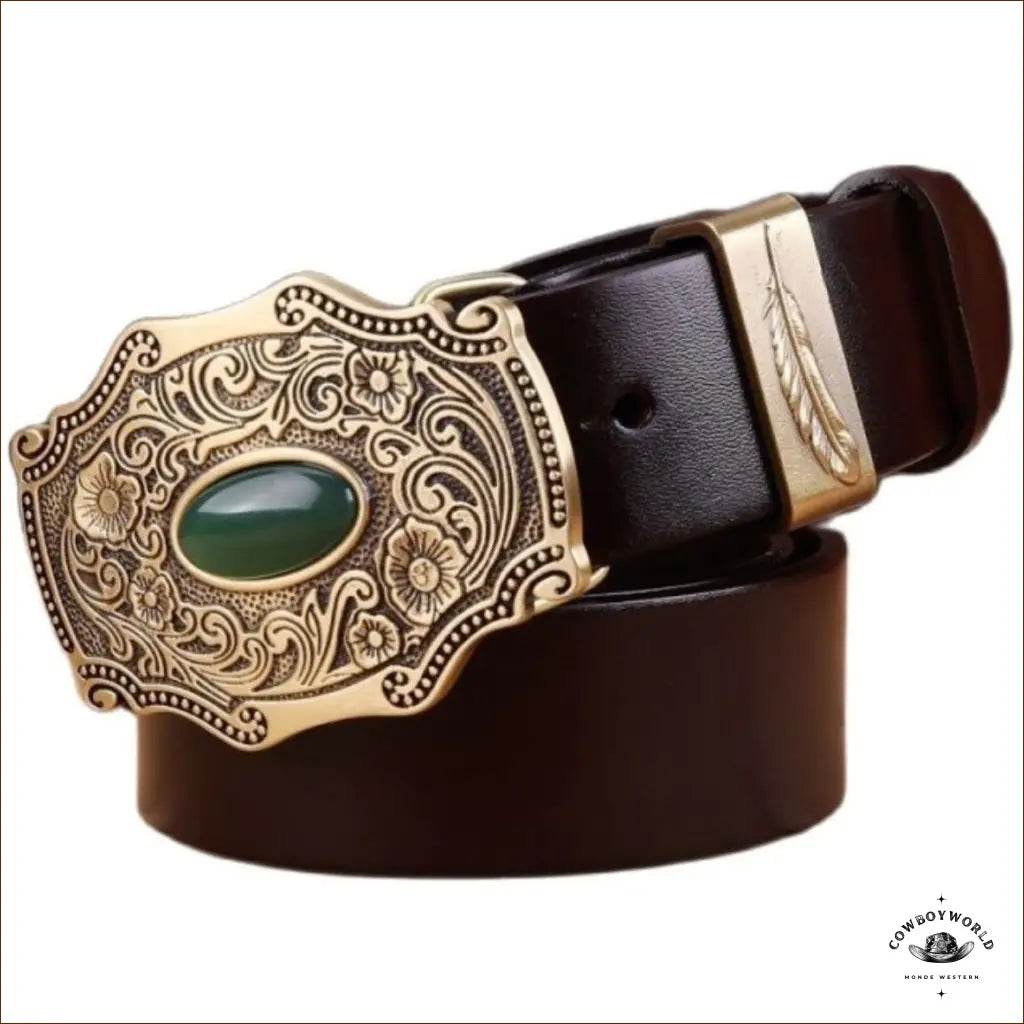 Ceinture Style Western Marron Femme - Cowboy World