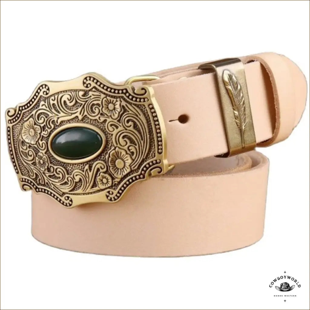 Ceinture Style Western Marron Femme