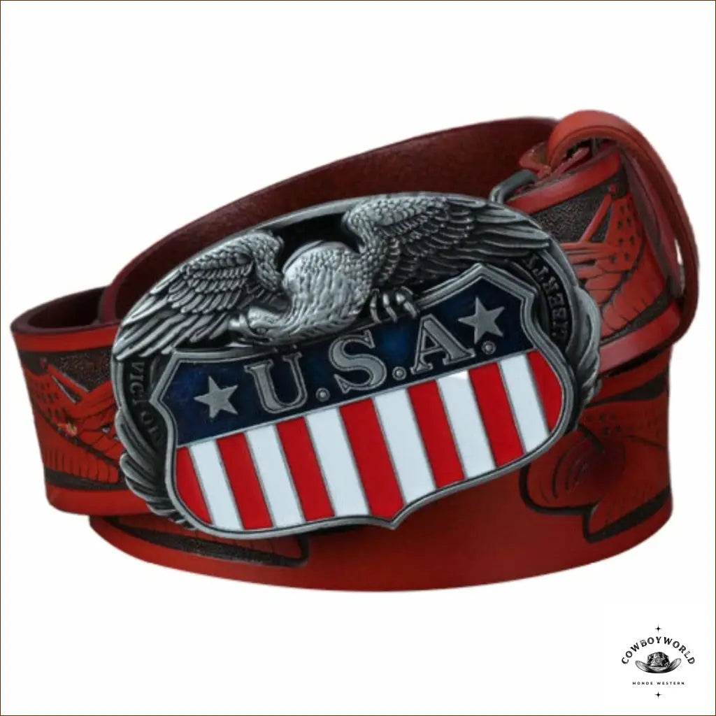 Ceinture Western Cuir Homme - Cowboy World