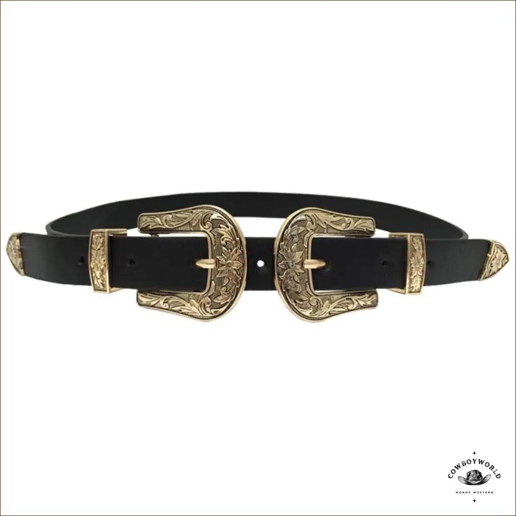 Ceinture Western Femme Double Boucle - Cowboy World