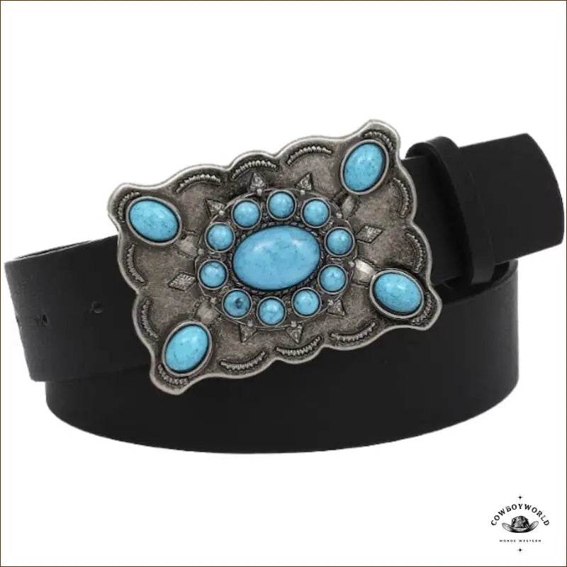 Ceinture Western Femme Turquoise - Cowboy World