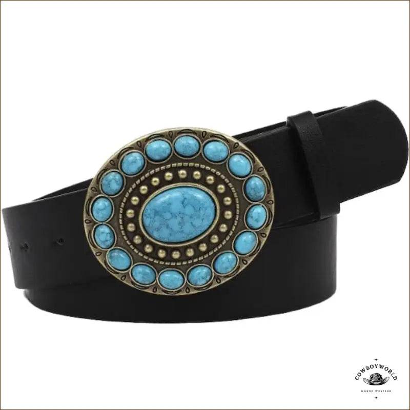 Ceinture Western Femme Turquoise - Cowboy World