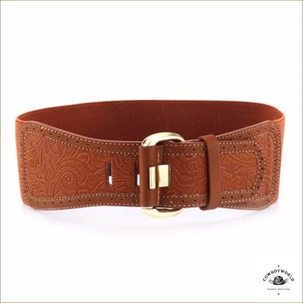 Ceinture Western Noire Femme - Cowboy World