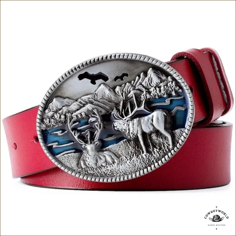 Ceinture Western Rouge