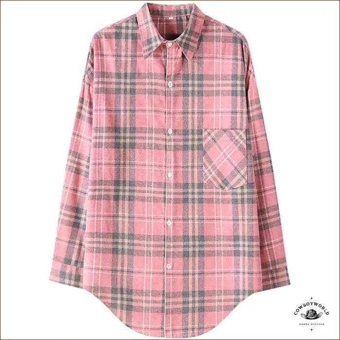 Chemise à Carreaux Femme Rose Western - Cowboy World