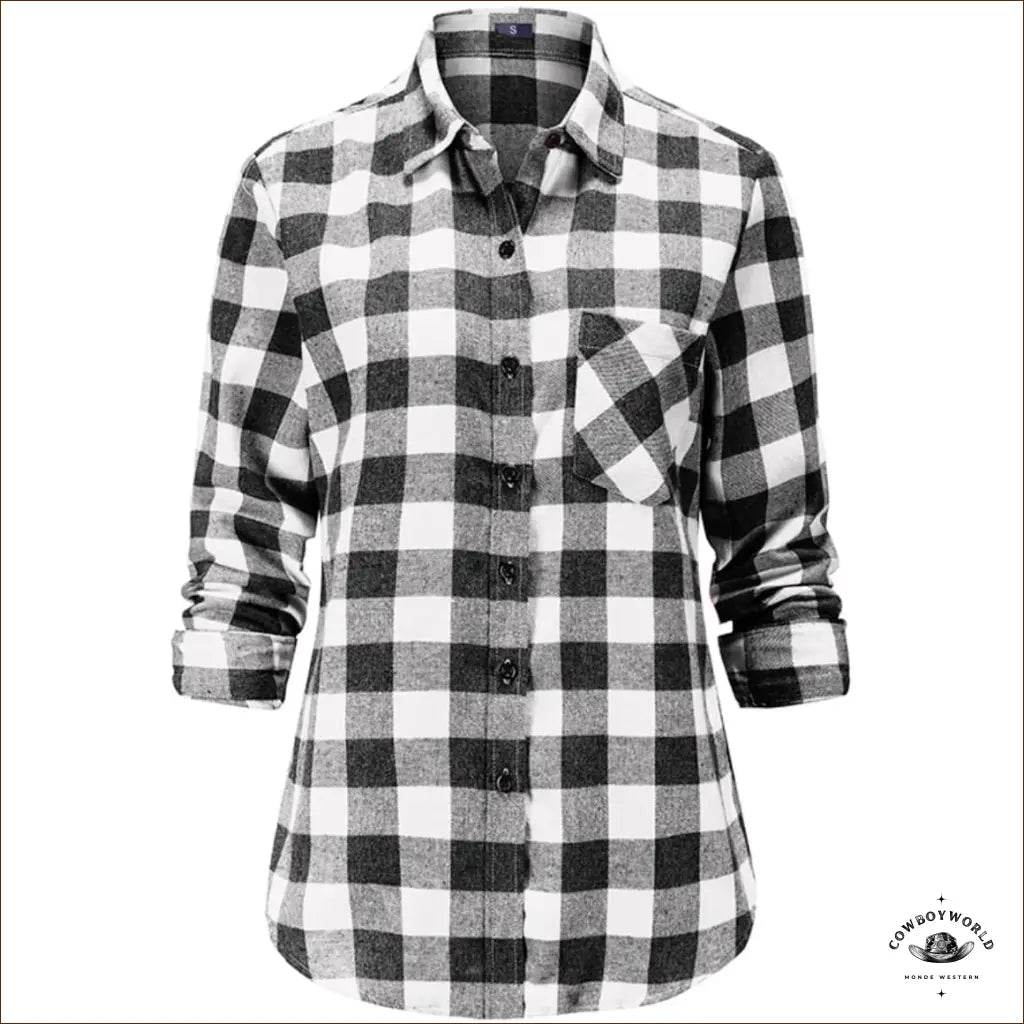 Chemise à Carreaux Femme Style Cowboy - Cowboy World