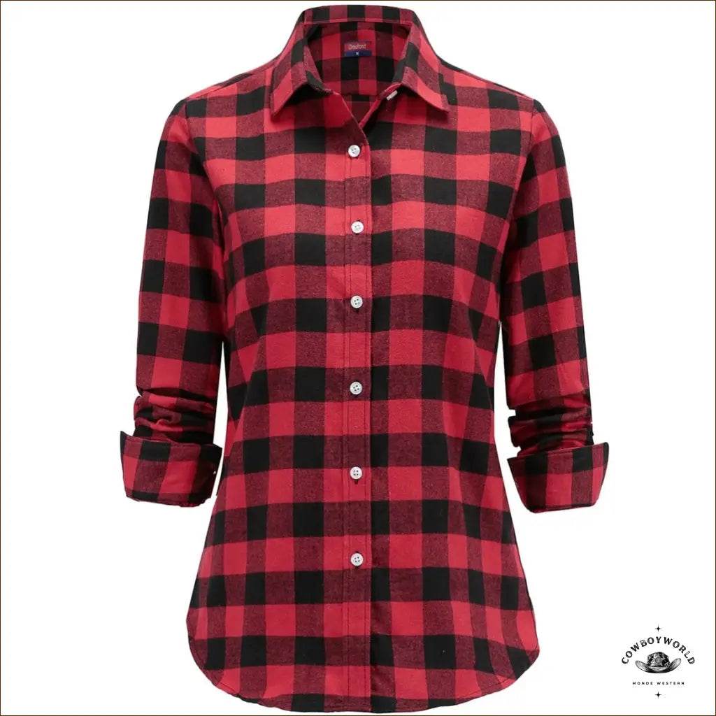 Chemise à Carreaux Rouge Cowboy Femme - Cowboy World