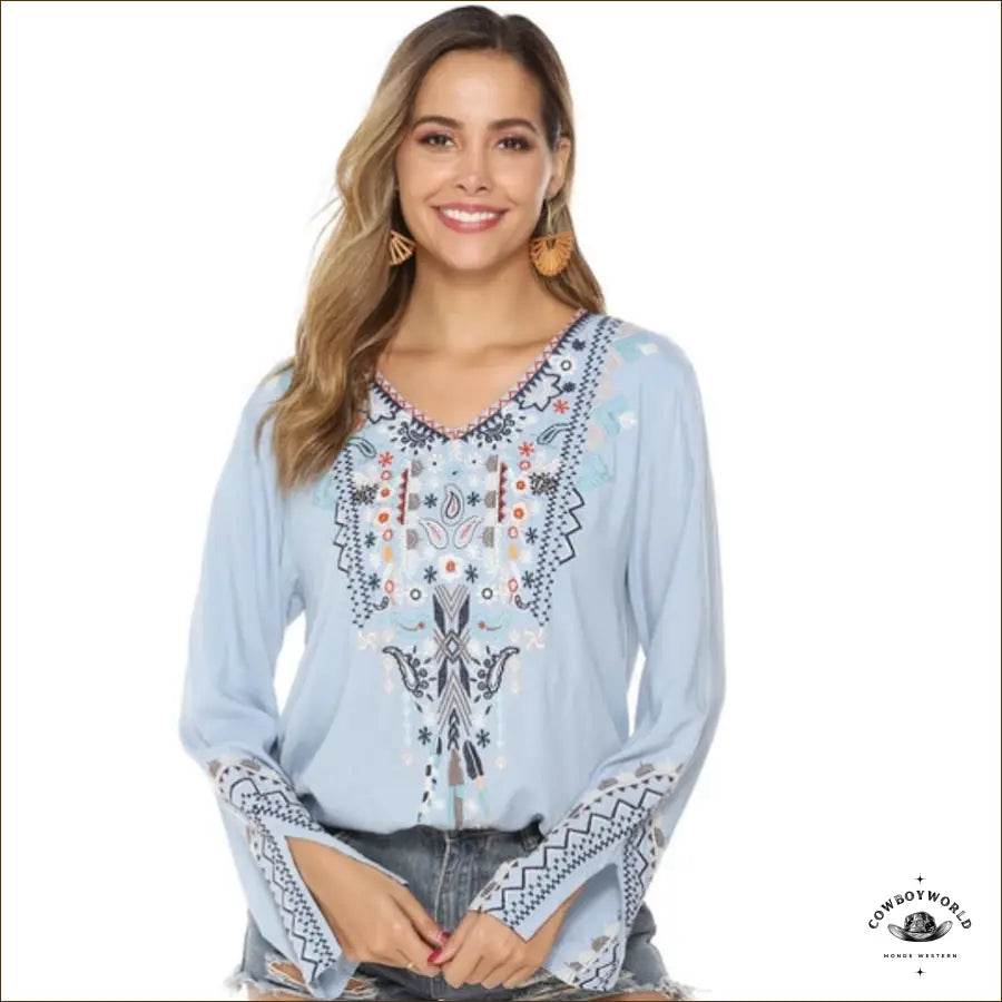 Chemise Country Femme Fleurs - Cowboy World