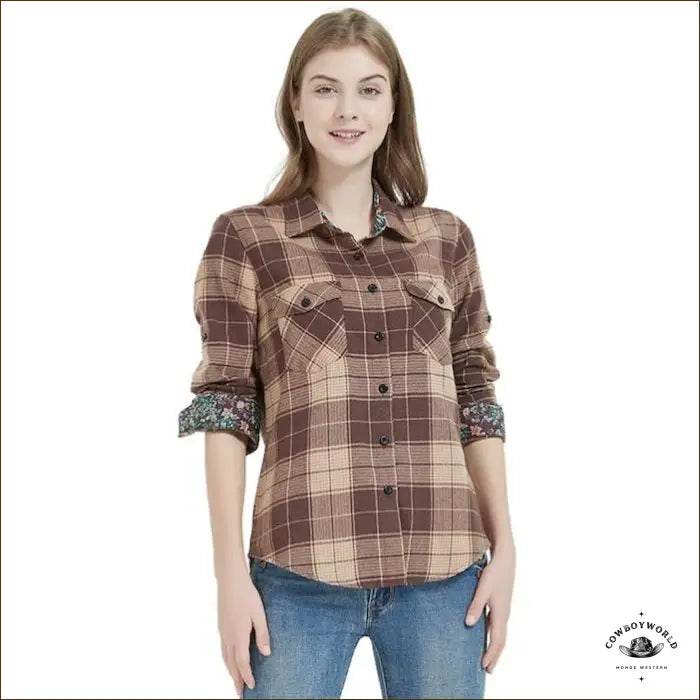 Chemise Country Femme Marron - Cowboy World