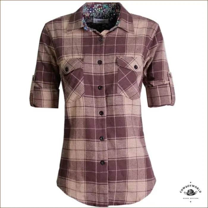 Chemise Country Femme Marron - Cowboy World