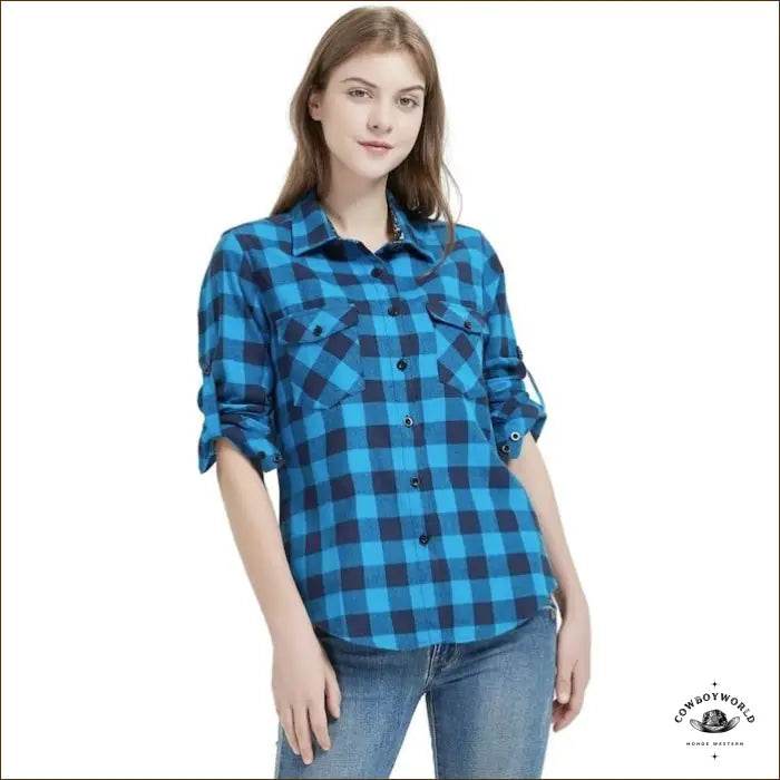 Chemise Country Femme Turquoise - Cowboy World