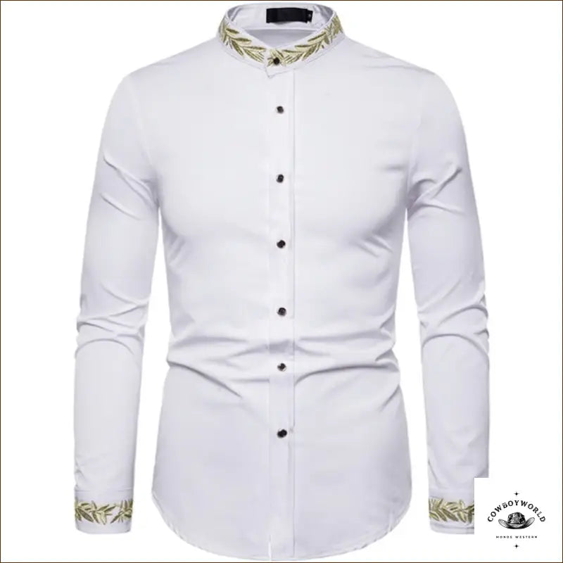 Chemise Cowboy Blanche Homme