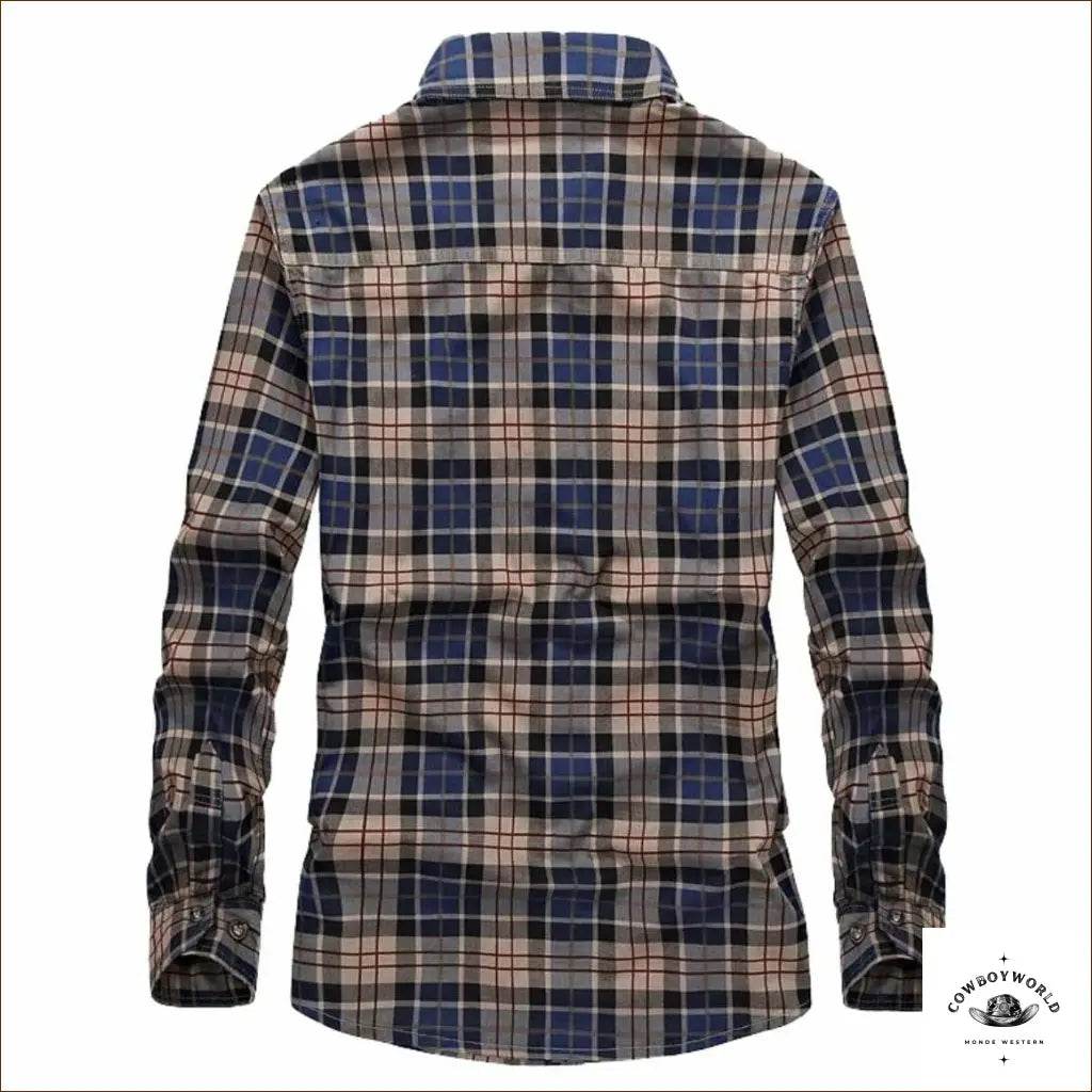 Chemise Cowboy Carreaux Fondus pour Homme - Cowboy World