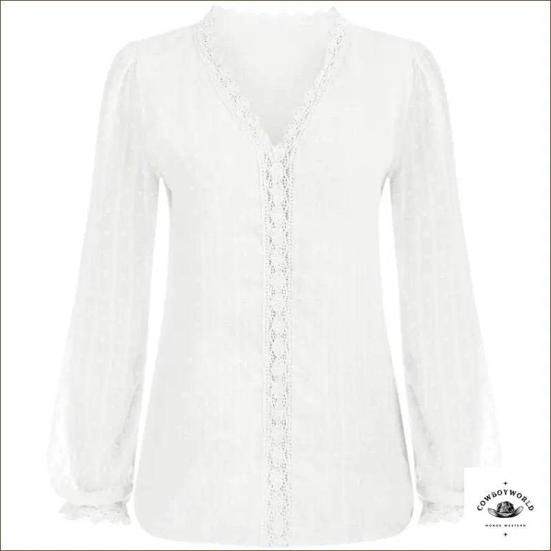 Chemise Cowboy Femme Blanche - Cowboy World