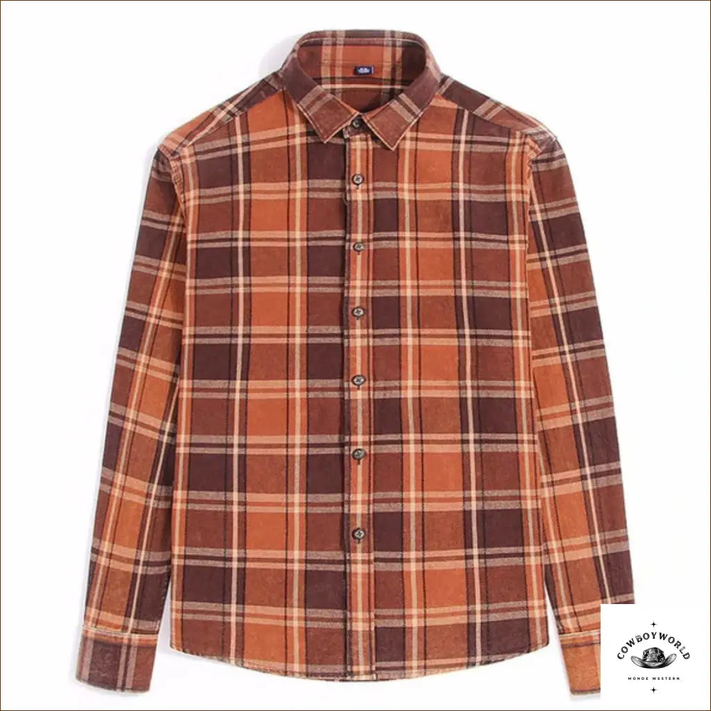 Chemise de Cowboy Homme Orange