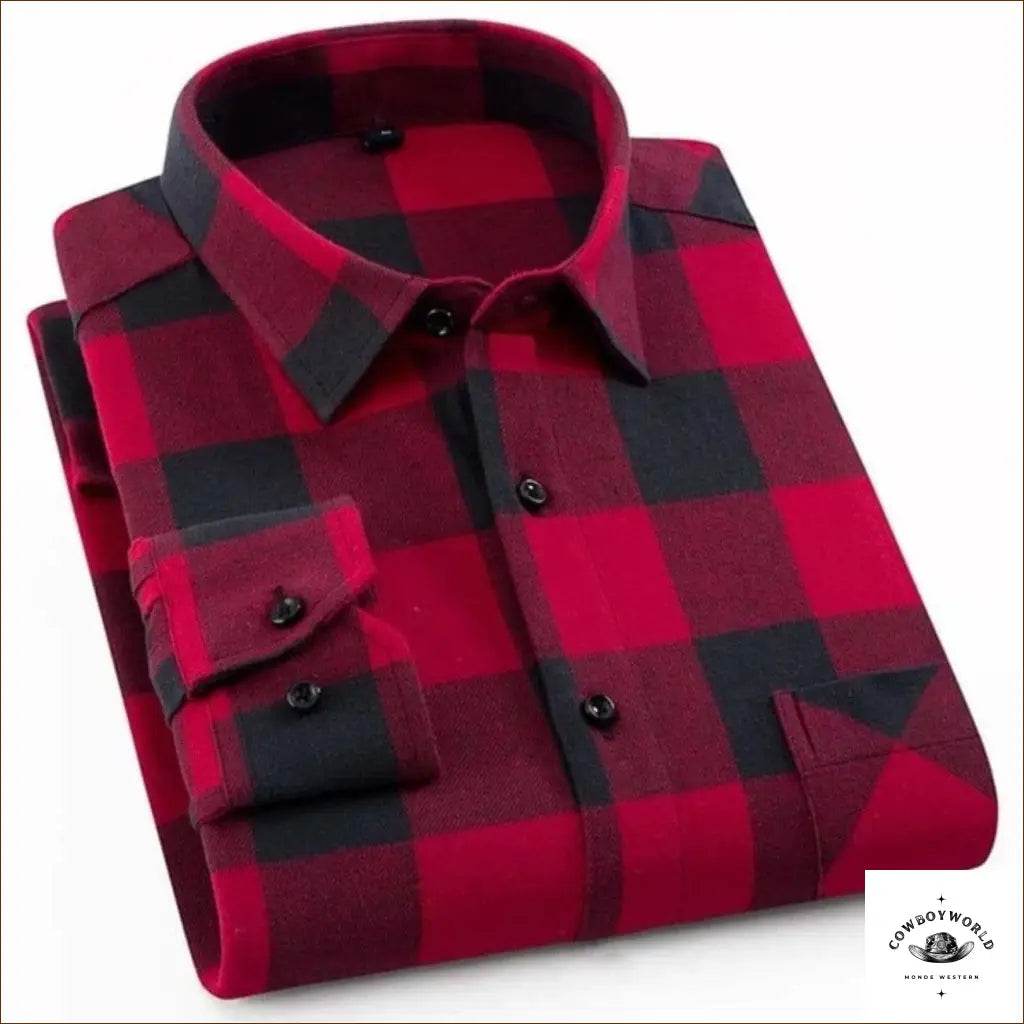 Chemise de Western Homme Rouge - Cowboy World