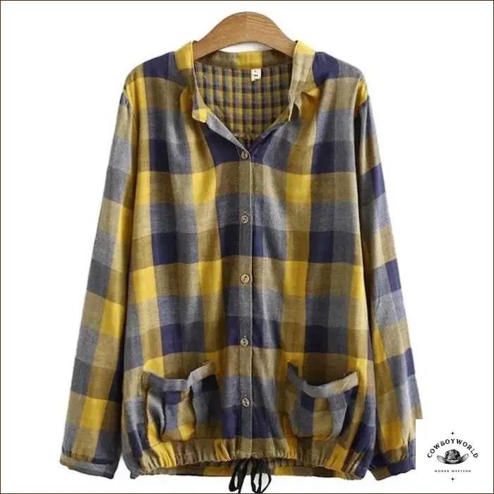 Chemise Femme Country Moutarde - Cowboy World