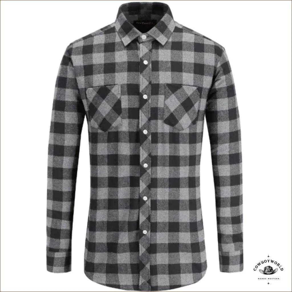 Chemise Grise Homme Cowboy - Cowboy World