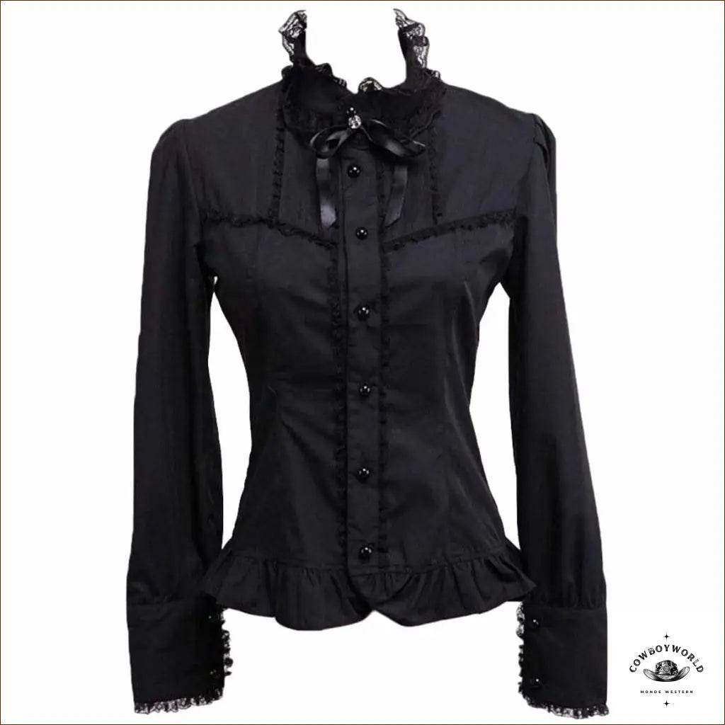 Chemise Noire Femme Country - Cowboy World