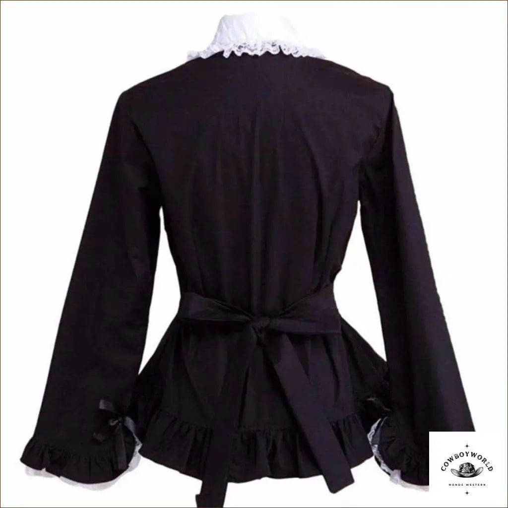 Chemise Noire Type Cowboy - Cowboy World