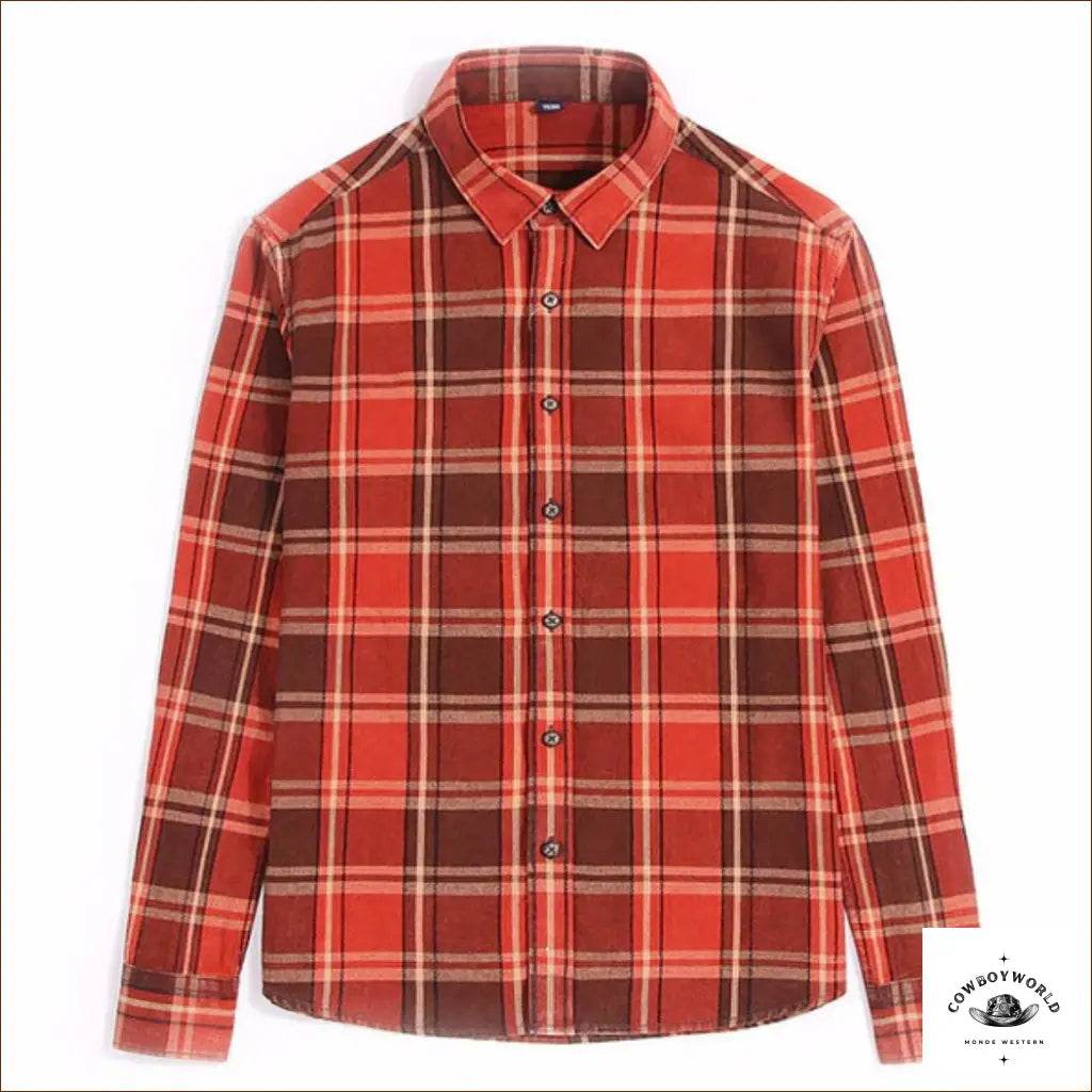 Chemise Western Rouge Homme - Cowboy World