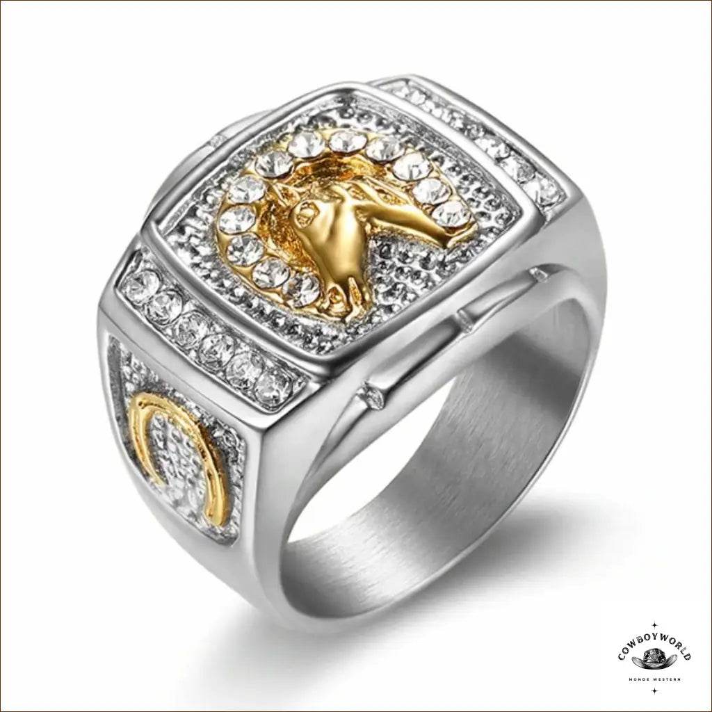 Chevalière Western Fer à Cheval - Cowboy World