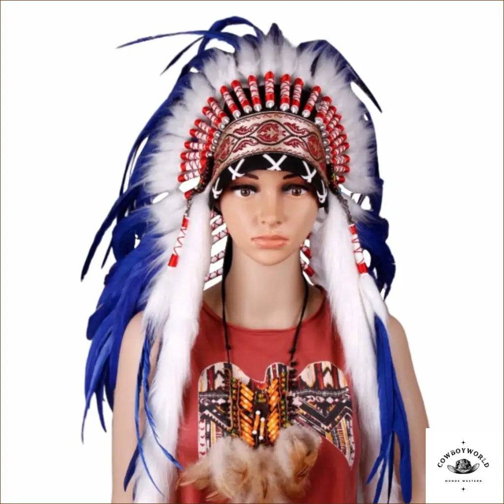 Coiffe Indienne à Plumes - Cowboy World