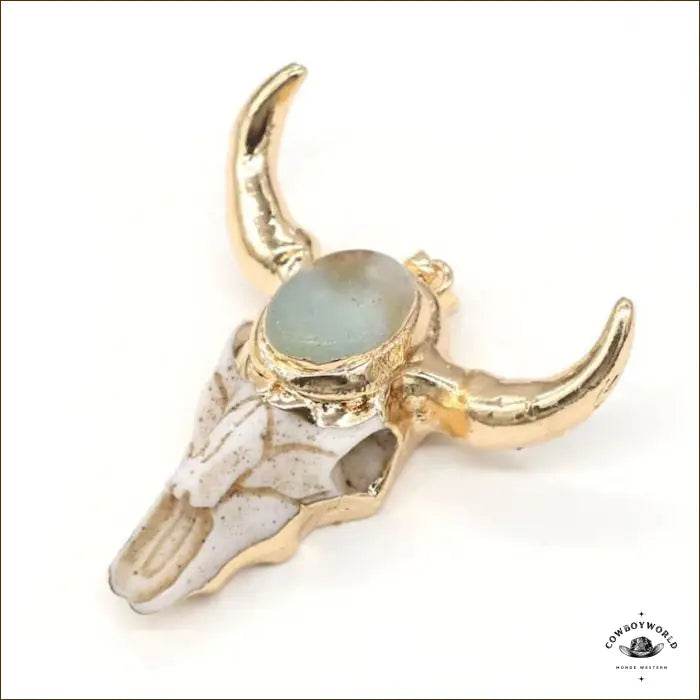 Collier Pendentif Crâne de Buffle - Cowboy World