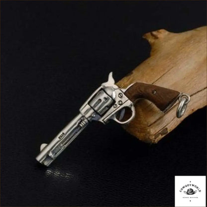 Collier Western Revolver (Argent)