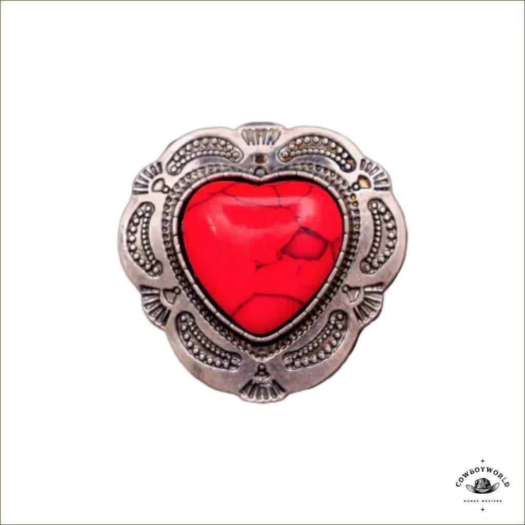 Conchos Cœur Écarlate (10 pièces) - Cowboy World