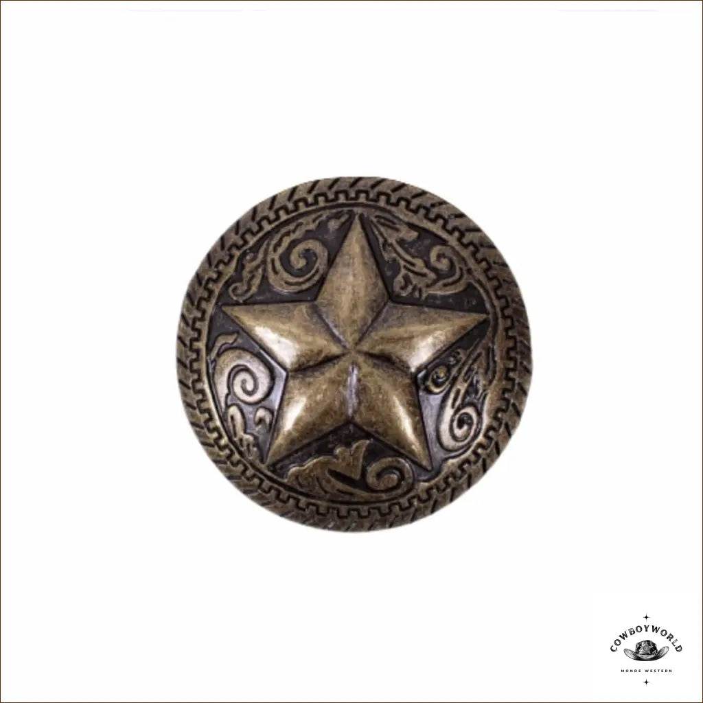 Conchos Étoile du Far West (5 pièces) - Cowboy World