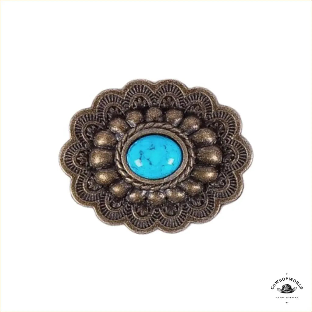 Conchos Fleur Turquoise (10 pièces)