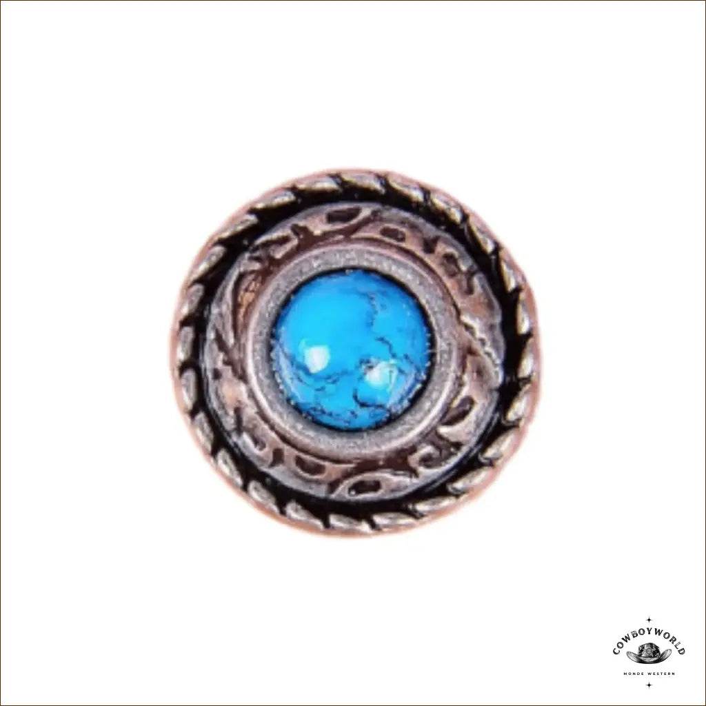Conchos Perle Turquoise (10 pièces) - Cowboy World