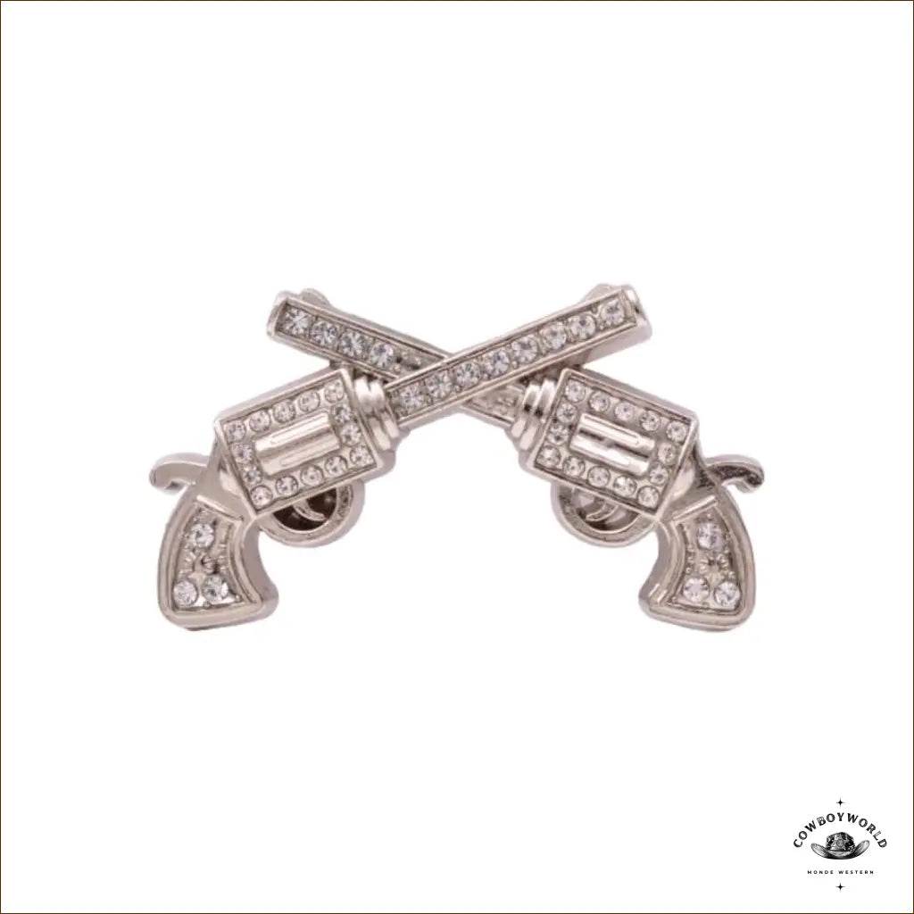 Conchos Revolvers Diamants (5 pièces) - Cowboy World