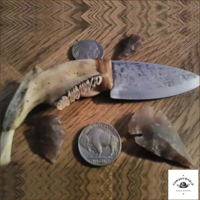 Couteau Manche Mâchoire de Castor - Cowboy World