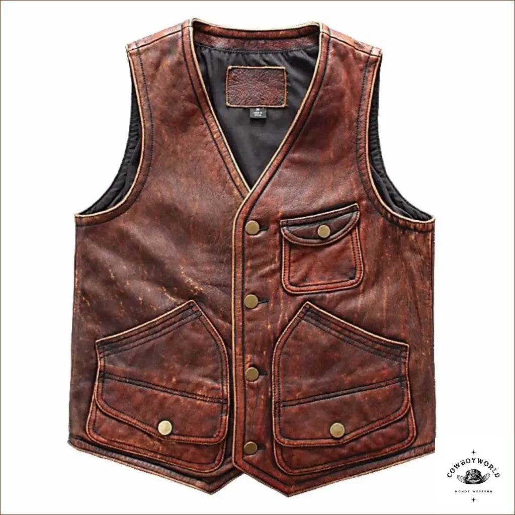 Gilet Cowboy Cuir