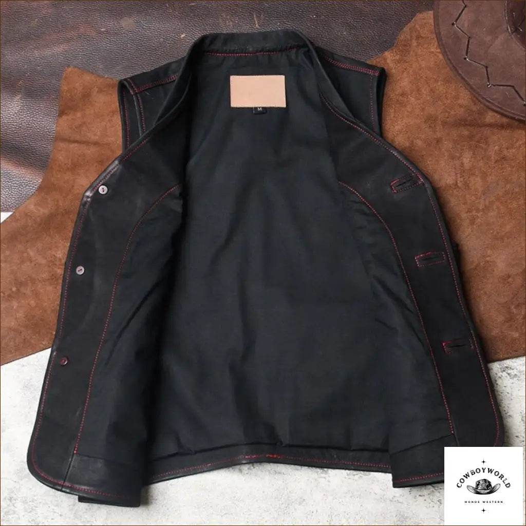 Gilet Cowboy Noir - Cowboy World
