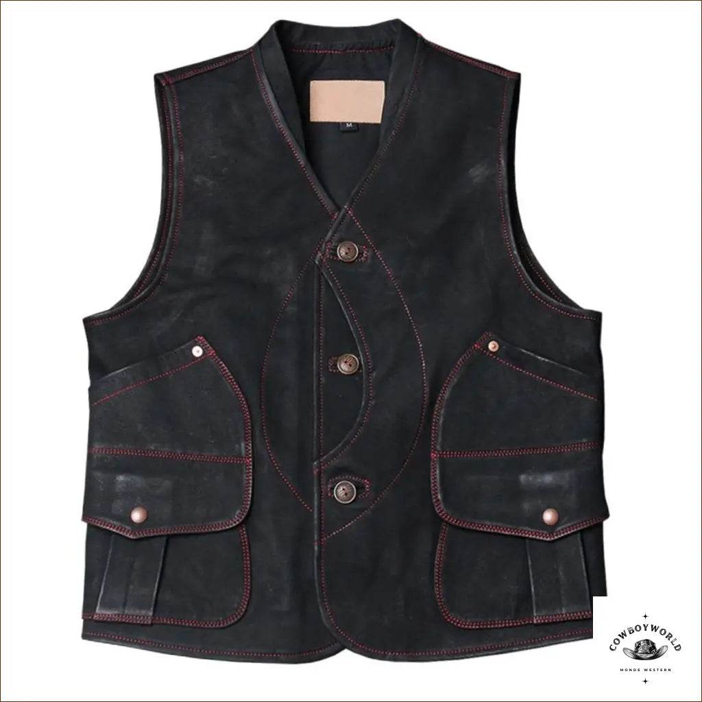 Gilet Cowboy Noir - Cowboy World