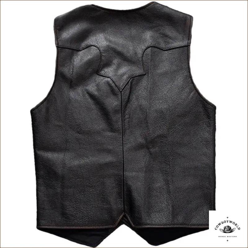 Gilet Cuir Homme Western