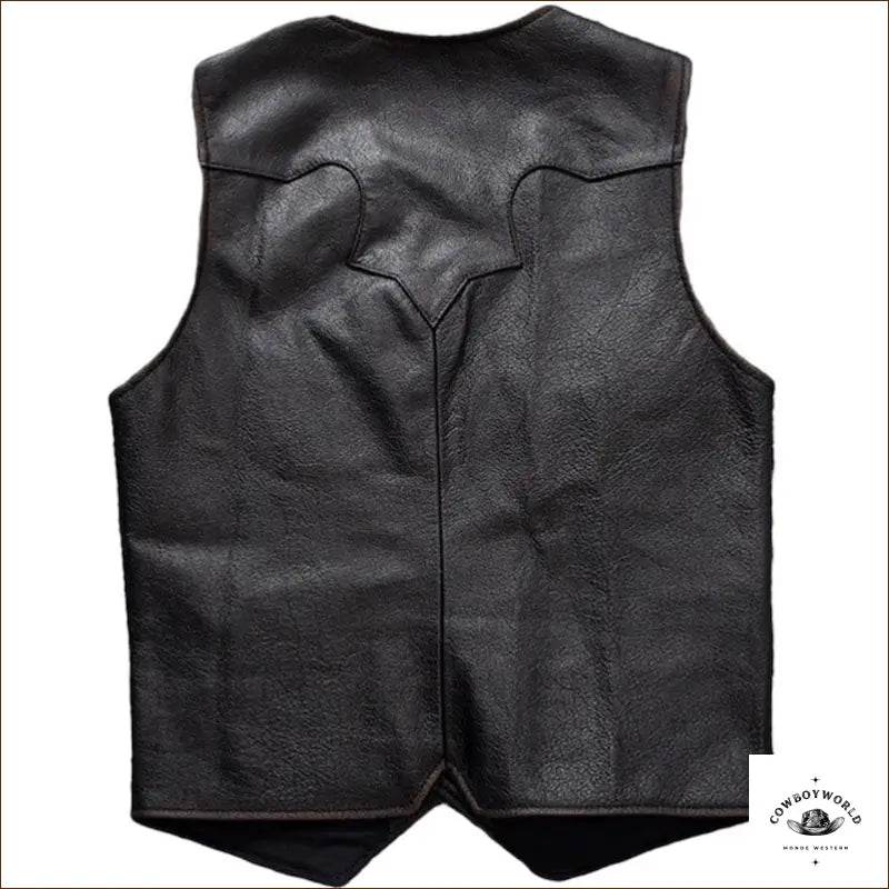 Gilet Cuir Homme Western - Cowboy World