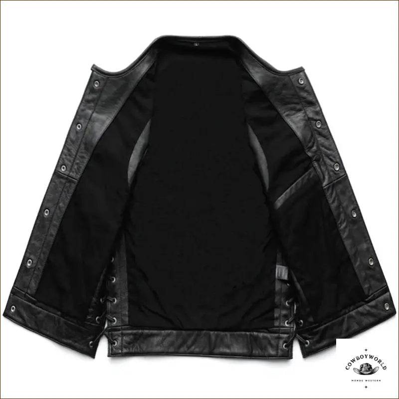 Gilet Noir Western Homme - Cowboy World