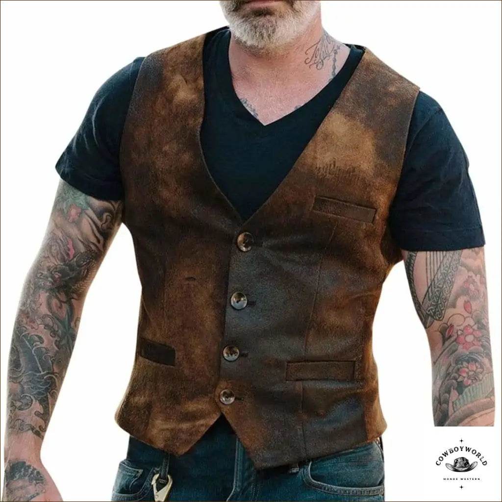 Gilet Sans Manches Cowboy Homme - Cowboy World